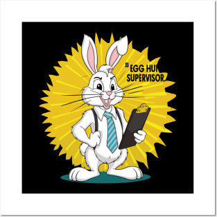 Professional Bunny Egg Hunt Supervisor Easter Funny Posters and Art